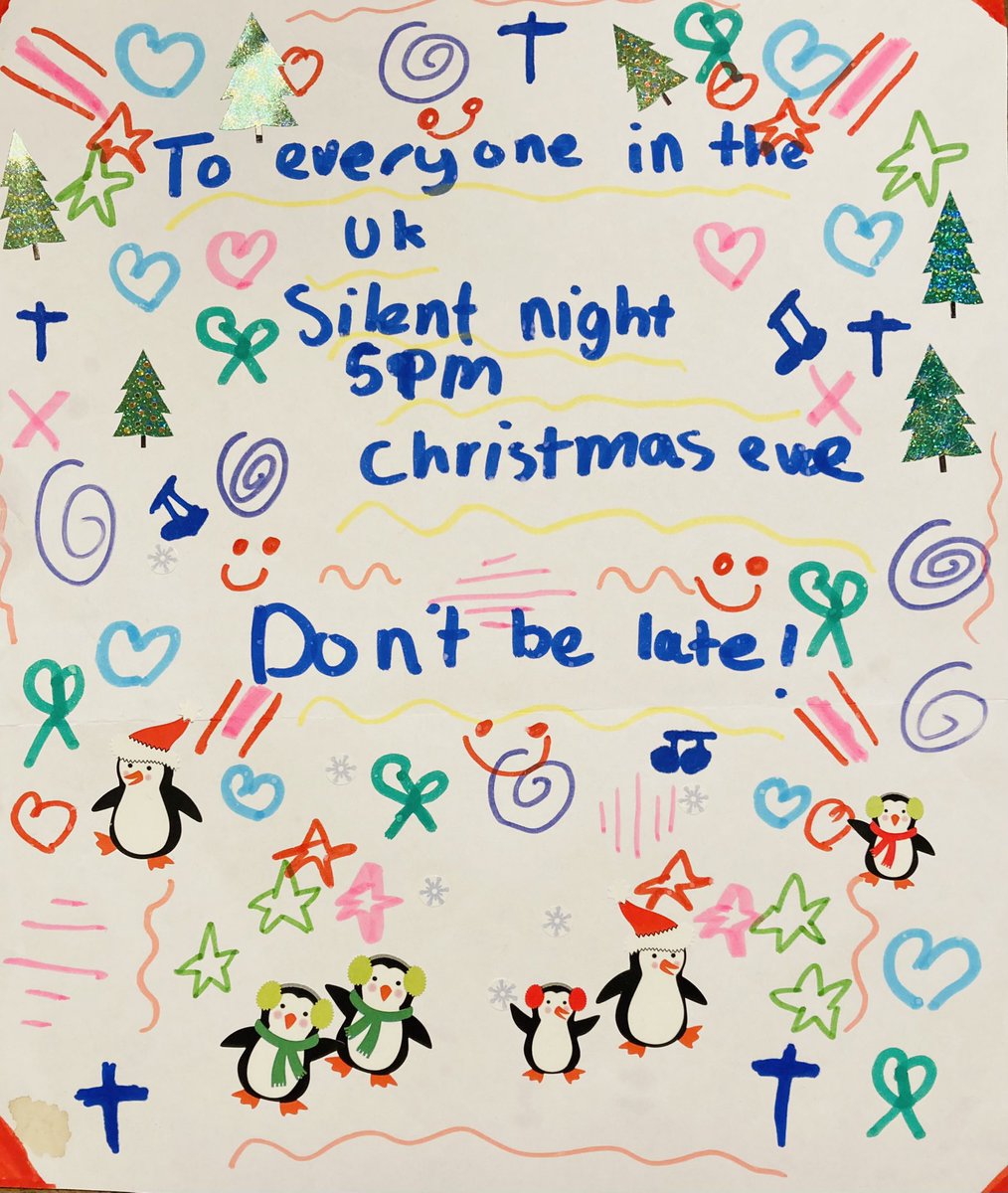 AlexRosie's tweet photo. We’re all at home this  #Christmas. Join us... with communities and neighbours in the #UK to sing together a #carol of #hope and #unity . 5pm. Christmas Eve. Stand on your doorstep or street  to sing Silent Night. #ACarolTogether https://t.co/YdB4ienCdI