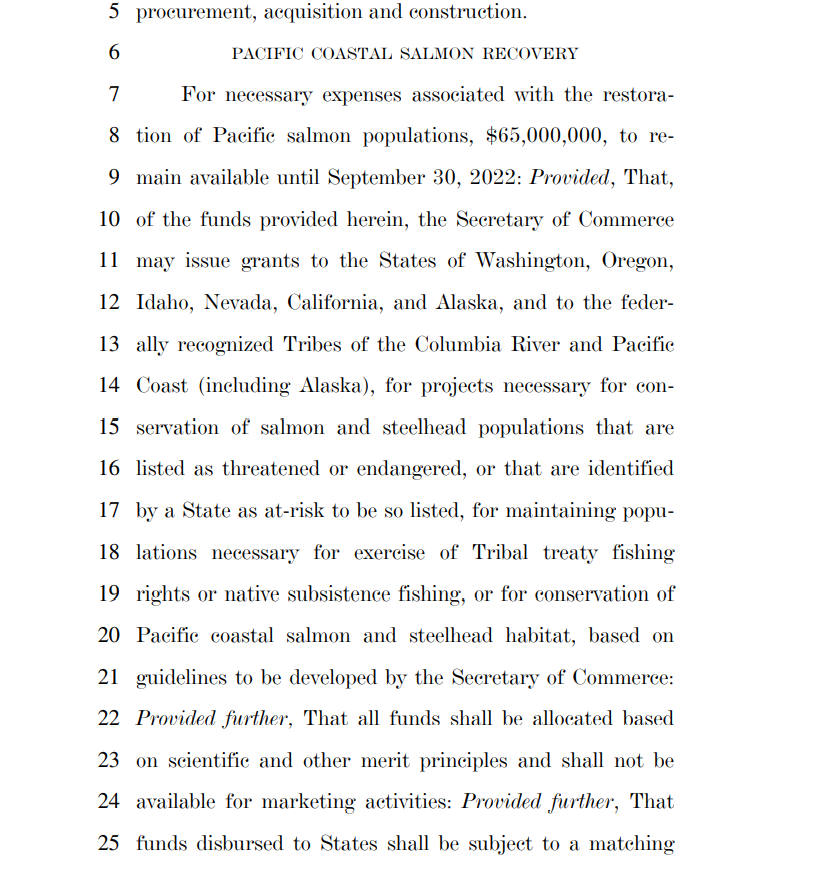 $65 million to restore salmon populations. $600 to restore your stolen livelihood.