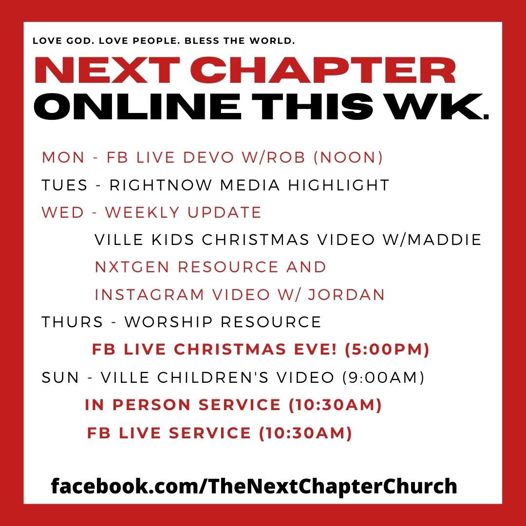 NextChapChurch's tweet photo. See you online this week as we prepare our hearts for Christmas! https://t.co/qWPKmi9OWj