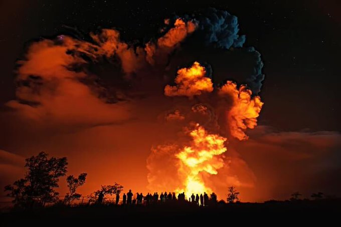 AlohaEvery1's tweet photo. @AP "caution" ...For The #Dousands Of #Hawaiian Locals Making The Journey Up To #Kilauea #KilaueaVolcano #Halemaumau #BigIsland #Hawaii 2Nite To Capture The 🌋#Solstice2020Eruption+#Solstice2020🌃That, Means; Comfortable Shoes, Folding Lawn/Beach Chairs, Camera Phone &amp; Plenty Drink! https://t.co/N7rBOWTgwW