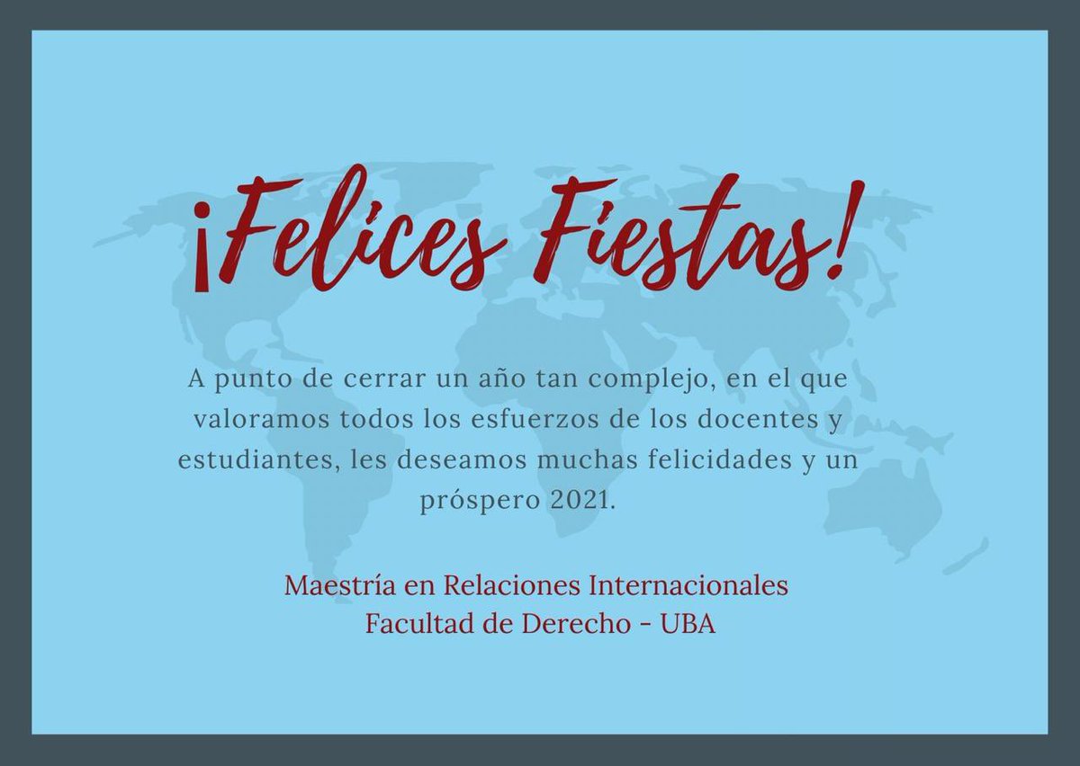 Maestria en Relaciones Internacionales - UBA tweet media