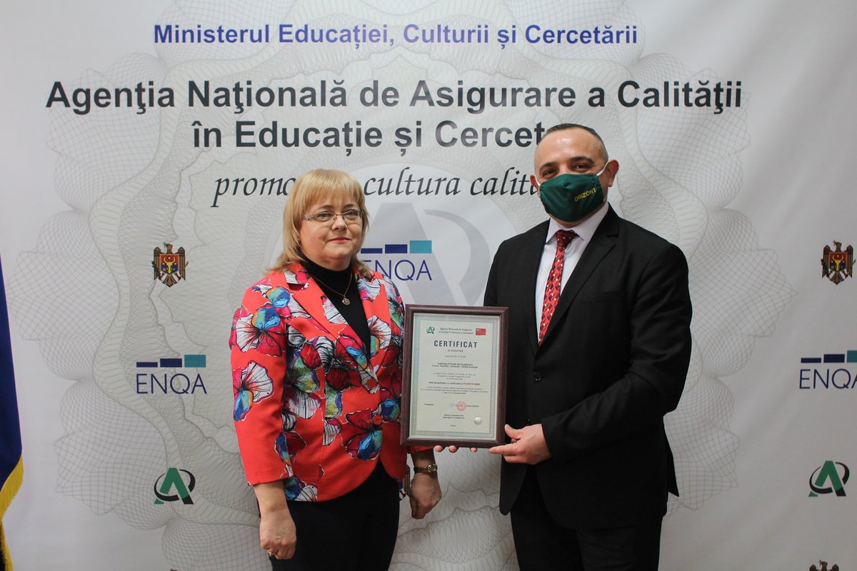 liceulorizont's tweet photo. Today Liceul Teoretic Orizont with five branches, Ciocana, Buiucani, Durlesti, Ceadir Lunga and Balti, was awarded with accreditation by #ANACEC, according to the decision of ANACEC's management board of 27.11.2020 with order number of 30-A of 25.11.2020
#education #moldova https://t.co/PysXPDNp7I