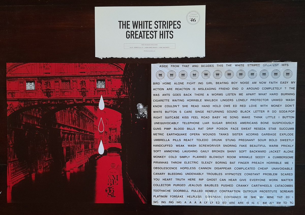 ant_manic's tweet photo. Vault Package #46 The White Stripes Greatest Hits with absolutely beautiful artwork from Rob Jones @AnimalRummy 💜💜💜Xx
#TheWhiteStripes
#TWSGreatestHits
#ThirdManVault
#ThirdManRecords https://t.co/sHTnLrKJL3