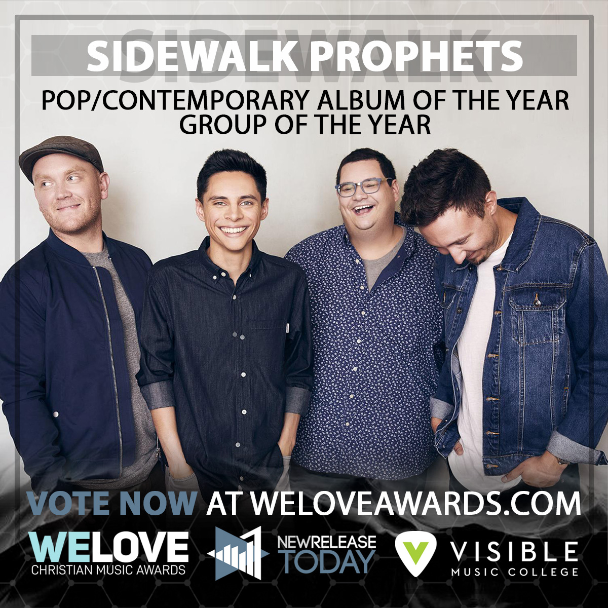 NewReleaseToday (@newreleasetoday) on Twitter photo This year's nominees for Pop/Contemporary Album of the Year are <a href="/jasongraymusic/">jasongraymusic</a>, <a href="/MicahTylerMusic/">Micah Tyler</a>, <a href="/ryansmusic/">Ryan Stevenson</a>, <a href="/swprophets/">Sidewalk Prophets</a> and <a href="/We_The_Kingdom/">We The Kingdom</a> (not pictured). Have you voted yet? This year's nominees for Pop/Contemporary Album of the Year are <a href="/jasongraymusic/">jasongraymusic</a>, <a href="/MicahTylerMusic/">Micah Tyler</a>, <a href="/ryansmusic/">Ryan Stevenson</a>, <a href="/swprophets/">Sidewalk Prophets</a> and <a href="/We_The_Kingdom/">We The Kingdom</a> (not pictured). Have you voted yet?