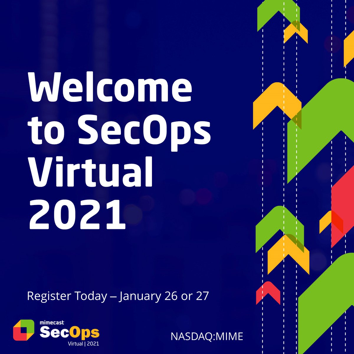 Mimecast's tweet photo. Have you registered for #SecOpsDay? Learn more about the ‘power of together’ from our partners' breakout sessions: @PaloAltoNtwks, @splunk, @CrowdStrike, @rapid7 & @Netskope. Register for this free, half-day conference here: https://t.co/dA78UZMZxq https://t.co/iMwmyQe4vA