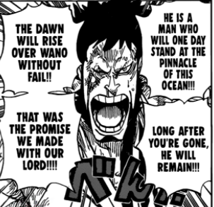 Yamato says that Momo will be the one to guide the world to dawn, something similar that Kin'emon said in a recent chapter when talking about Luffy who is a confirmed member of the D clan. Yamato brings up the D in Luffy's name again showing his understanding of its meaning.
