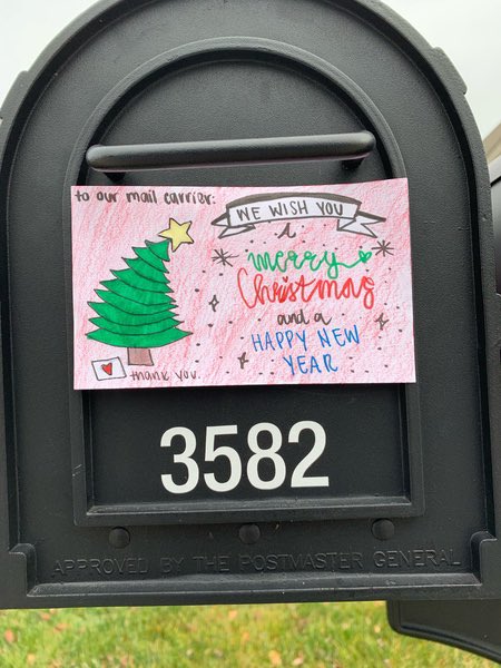 RochesterKey's tweet image. Today’s Kindness Challenge was to write a thank you letter to your mail carrier! They have been doing so much extra work this holiday season and deserve some appreciation! Hopefully these small gestures brought a smile to their faces!💌