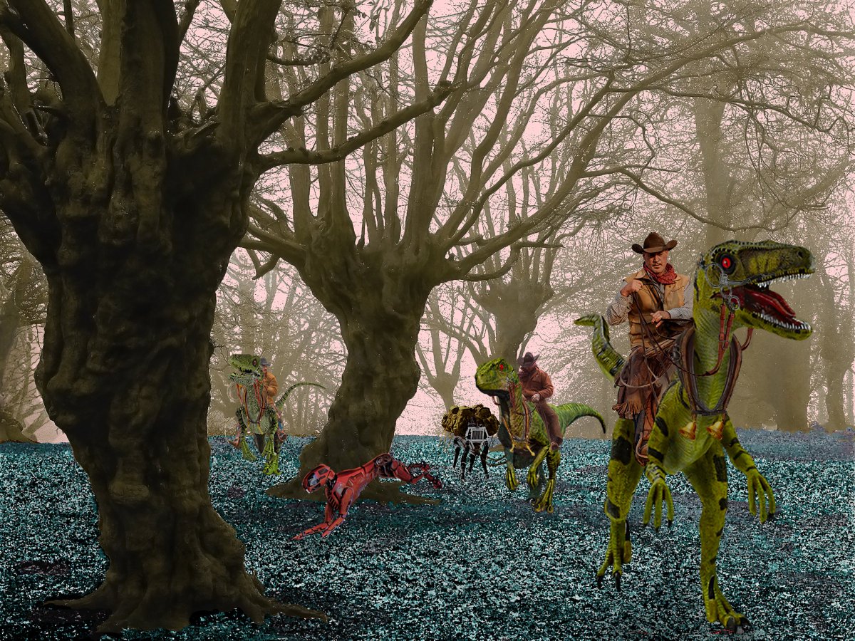 MerryMemester's tweet photo. #art #colorfulart #colors #photoshop #photoshopart #photoshopmanipulation #dinosaur #dinosaurart #scifiart #sciencefiction #alternativeuniverse #alternativetimeline https://t.co/rkGb42CfUo