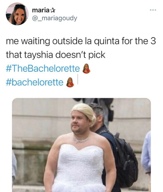 BrosBeforeRose's tweet photo. We're officially halfway through this two-part finale! And if you haven't listened to our group date episode yet, GO NOW! ⁠
⁠
(There's a big ANNOUNCEMENT at the end too.)⁠
⁠
Meme creditception: created by @_mariagoudy, posted by @bachelorettewindmill, shared by @sha.shou https://t.co/fC6CL0vCDu