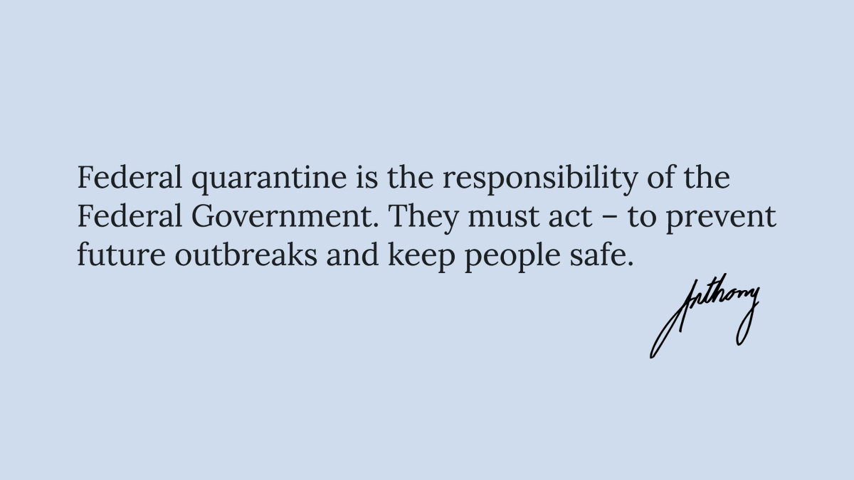 Coronavirus hasn't gone away. And with a vaccine still months away, we have to ask the question: why hasn't the Morrison Government acted on national quarantine? It's their responsibility, and they have a duty to act – to prevent future outbreaks, and to keep people safe.