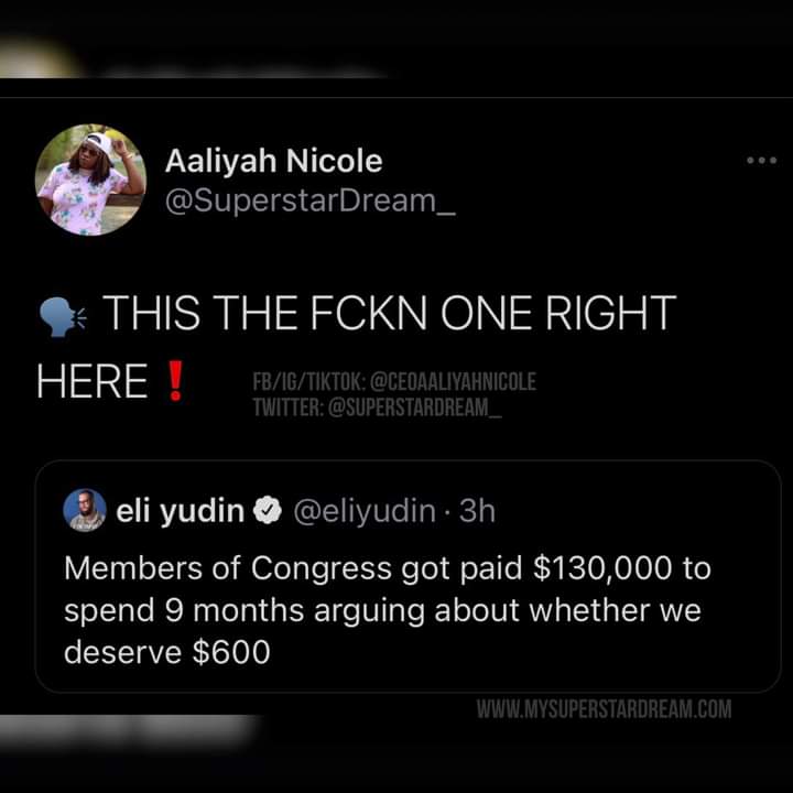 TallGeesePilot's tweet image. $600 America. That&apos;s what @senatemajldr @SpeakerPelosi have agreed we are worth. And our taxes have paid them this salary. #COVIDrelief #SecondStimulus