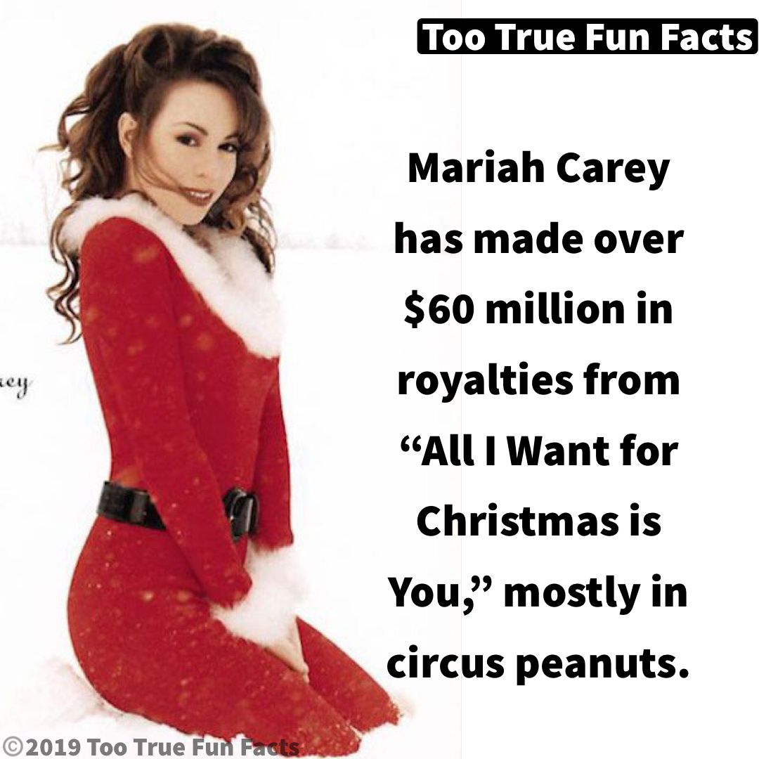 Christmas Celebrity Fun Fact
#Christmas #MariahCarey #Music #Musician #MusicMonday #ChristmasSong #Comedy #Funny #FunniestTweets #Meme #Memes #MemesDaily #Lol #Lols #Lolz #Humor #Humour #Parody #ParodyAccount #Satire #Fact #Facts #FunFact #FunFacts #Trivia #Christmas2020