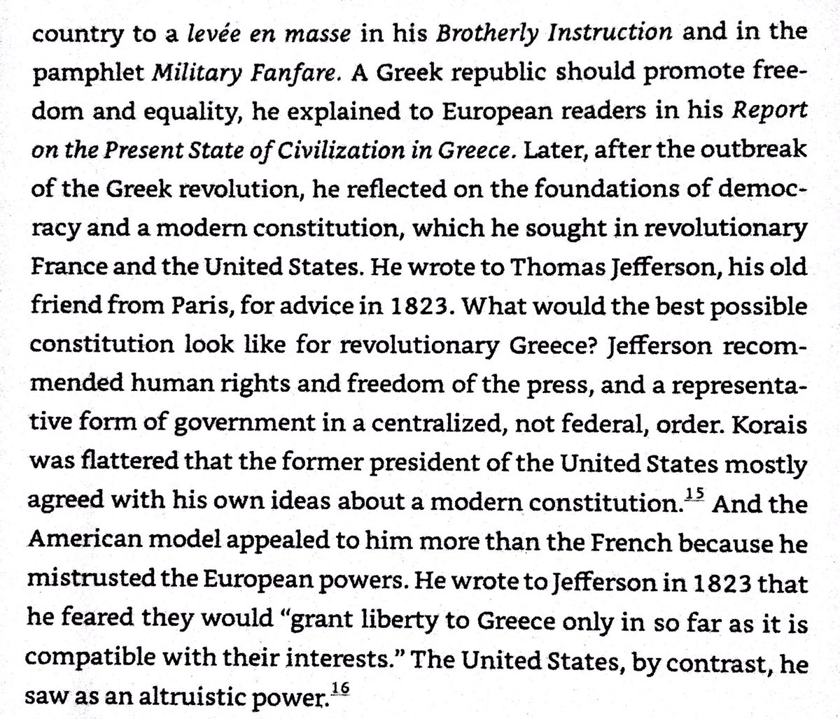 French & American revolutions influenced Balkans. Some Greeks supported Napoleon for his liberal ideas, & hoped to create a multinational republic in Balkans & western Anatolia. One Greek corresponded with Jefferson, who advised a centralized rather than federal government.