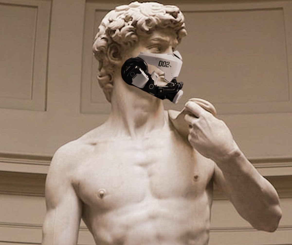 Belacan Bin Lada On Twitter Miniture Head Bust 1 6 Of The Classic Renaissance Statues Wearing Cybergear Planing Twitter