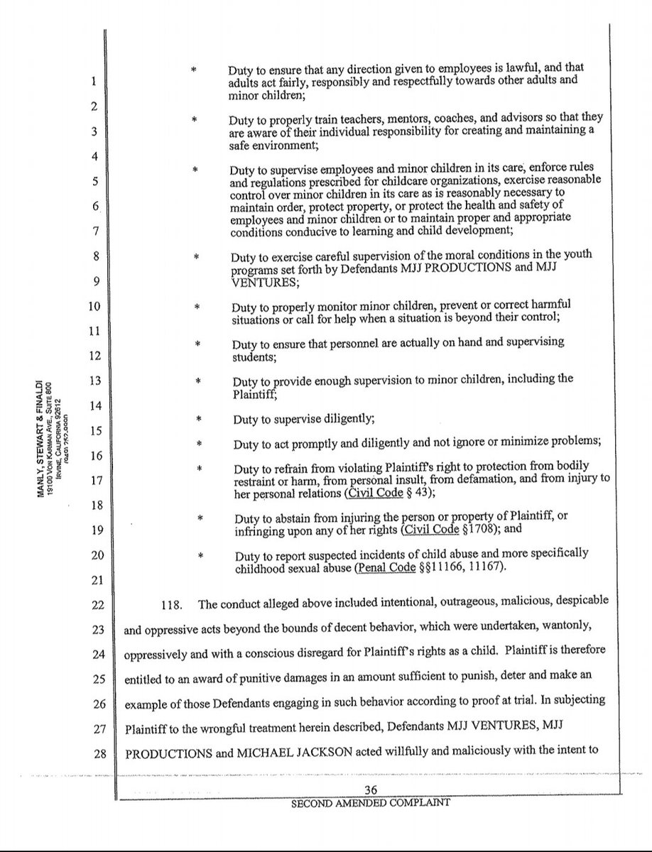 MJsFact_Vault's tweet photo. 2/
At the end of #WadeRobson &amp; #JamesSafechuck complaints they very clearly state they want compensatory and punitive damages ALSO in the status update Finaldi wants to do financial discovery 

Safechuck (Page 36)
https://t.co/ZI9Okj7shn

Robson (Page 30)
https://t.co/FPKuJc56Kx https://t.co/1BdwVgnV5l
