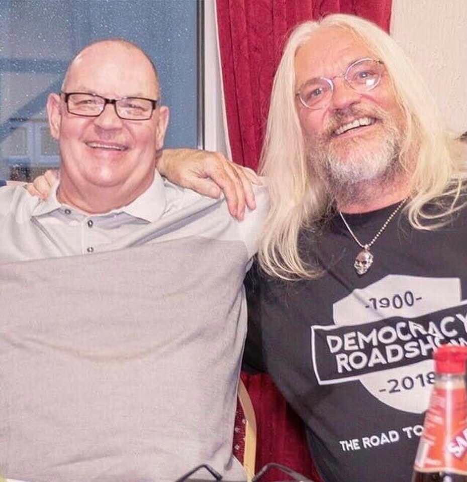 JOHNROYTAYLOR's tweet photo. Standing in solidarity with comrade brother @McDonaldTosh a lifelong trade unionist &amp; socialist, a #LabourMan through &amp; through, who has decided to stand down as a councillor in Doncaster in disgust at the lack of leadership, sackings, suspensions &amp; demonisation of @jeremycorbyn https://t.co/1i86E2KI0j