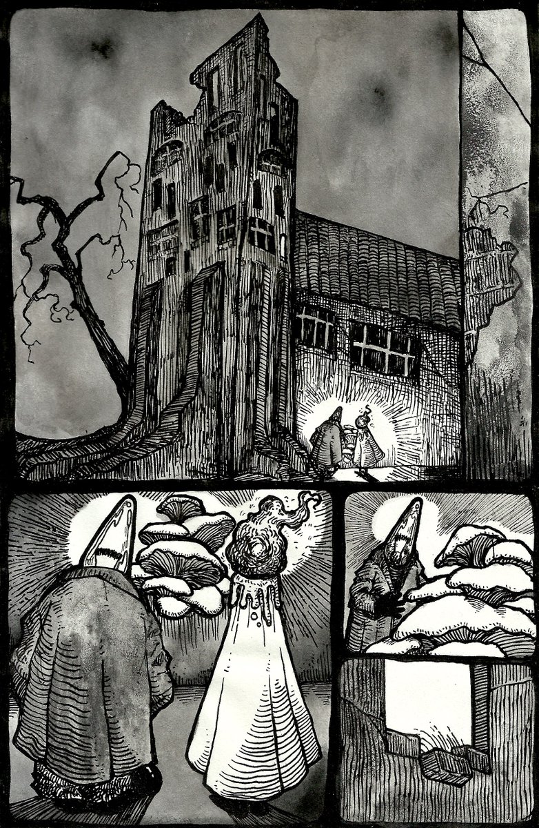 michifossard's tweet photo. Mini pen and ink comic - "Bulb and Wisp" https://t.co/TPTwbAUlUS