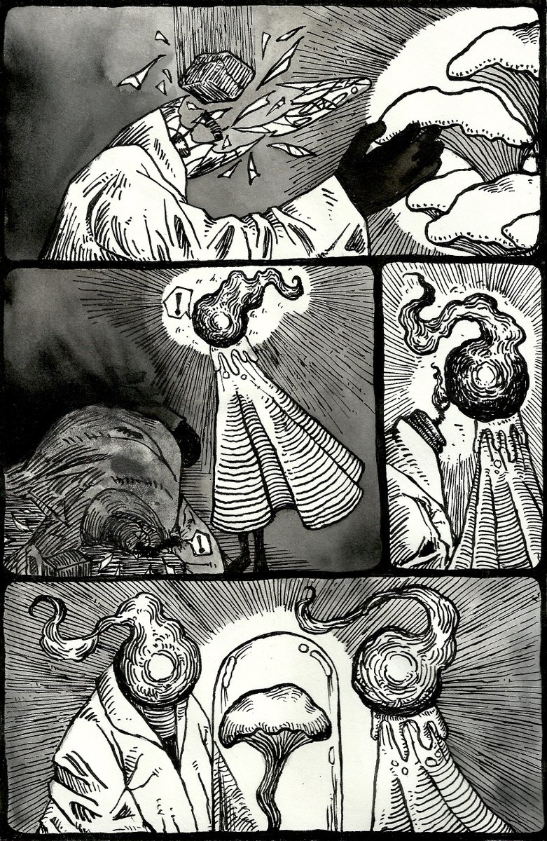 michifossard's tweet photo. Mini pen and ink comic - "Bulb and Wisp" https://t.co/TPTwbAUlUS