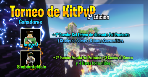 CoralCraftSV's tweet photo. ⚔️Ganadores del Torneo PVP 2ª Edición⚔️
 
1.- laugeJ
2.- SimbionteMalo

¡Felicidades! https://t.co/glcjyCt9Tr