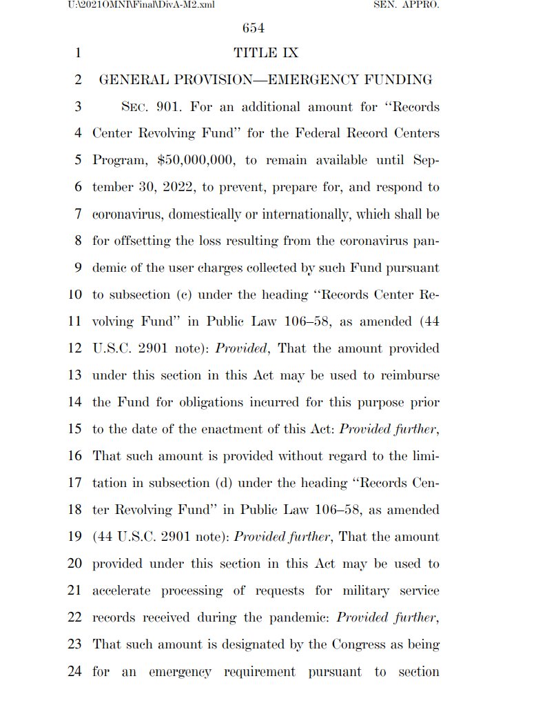 In exchange for their $600 windfall, taxpayers will be providing the Federal Record Centers Program with a $50,000,000 bailout to "offset the loss of user charges" due to the pandemic. How exactly did that work? Are these record requests only done in person?
