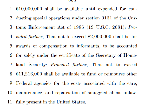 $2,000,000 for DHS snitches. Your boy Rando bout to head to the border to do recon on illegals!