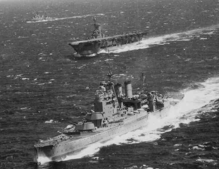 Adm Sir Andrew Cunningham had arrived at Malta aboard HMS Warspite on the 20th a few hours after HMS Malaya & convoy MW5A. On the 21st both battleships departed. HMS Warspite going east to rejoin Adm Cunningham's fleet, HMS Malaya west to join V/Adm Sir James Somerville's Force H