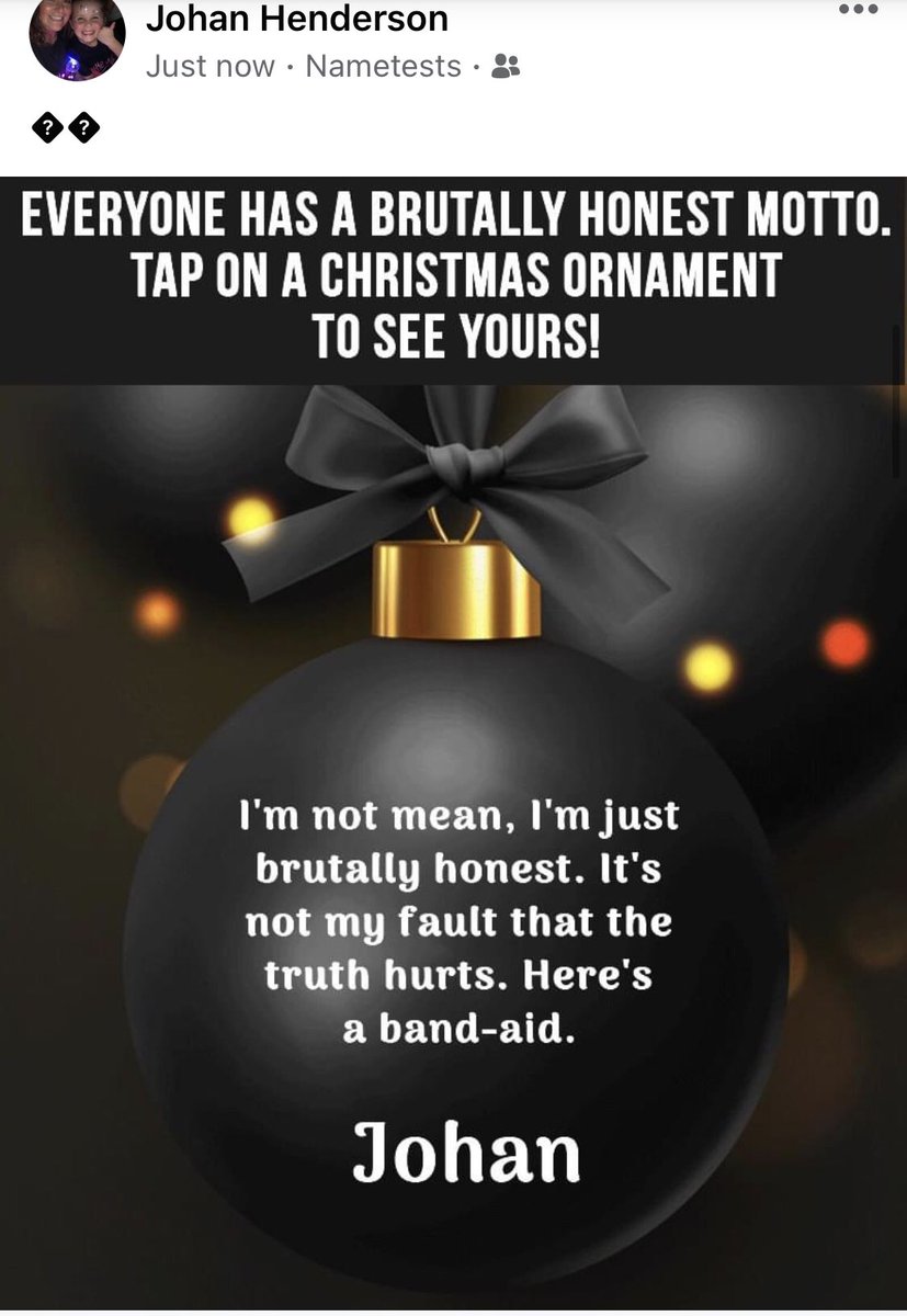 joweb84's tweet photo. @Debbbala In response to this....I am on the dark side and doing one of those name test things. This is my result 🤣🤣🤣 https://t.co/WWh1zLXd67