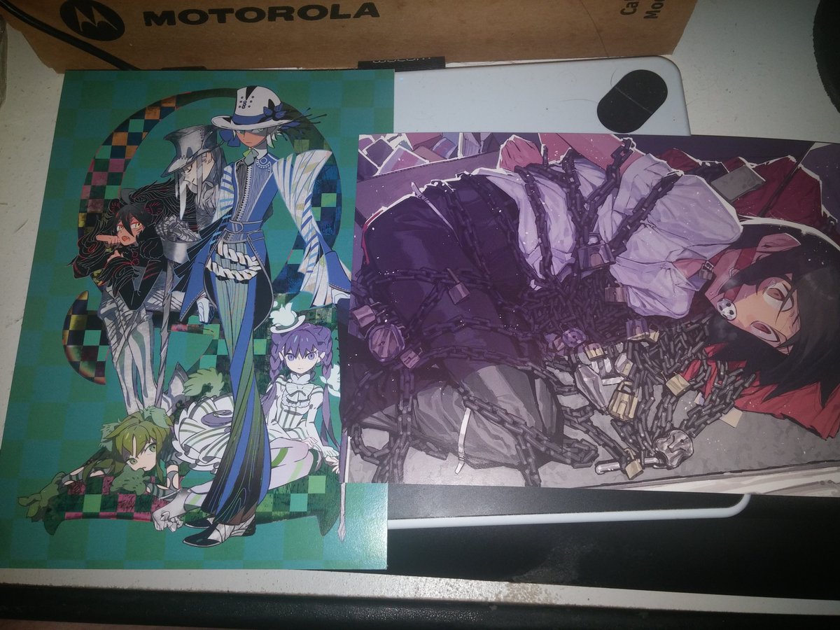 Noyashiki Package 1 Postcards Hitoshiki And Two Bookmarks The Postcards Are Of The Ningen Knock Bunko Back Cover And A Coloured Panel Of Hitoshiki In The Ningen Knock Manga