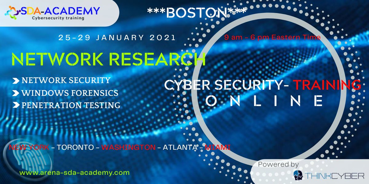 Securedigitale's tweet image. *** Upcomining Cybersecurity Training Online January 25- 29-2021 *** New York ***
Register now !!!
#cybersecurity_training #Hands_on_simulator #cyber #live_Instructors #Real_world_Scenarios #cybersécurité
