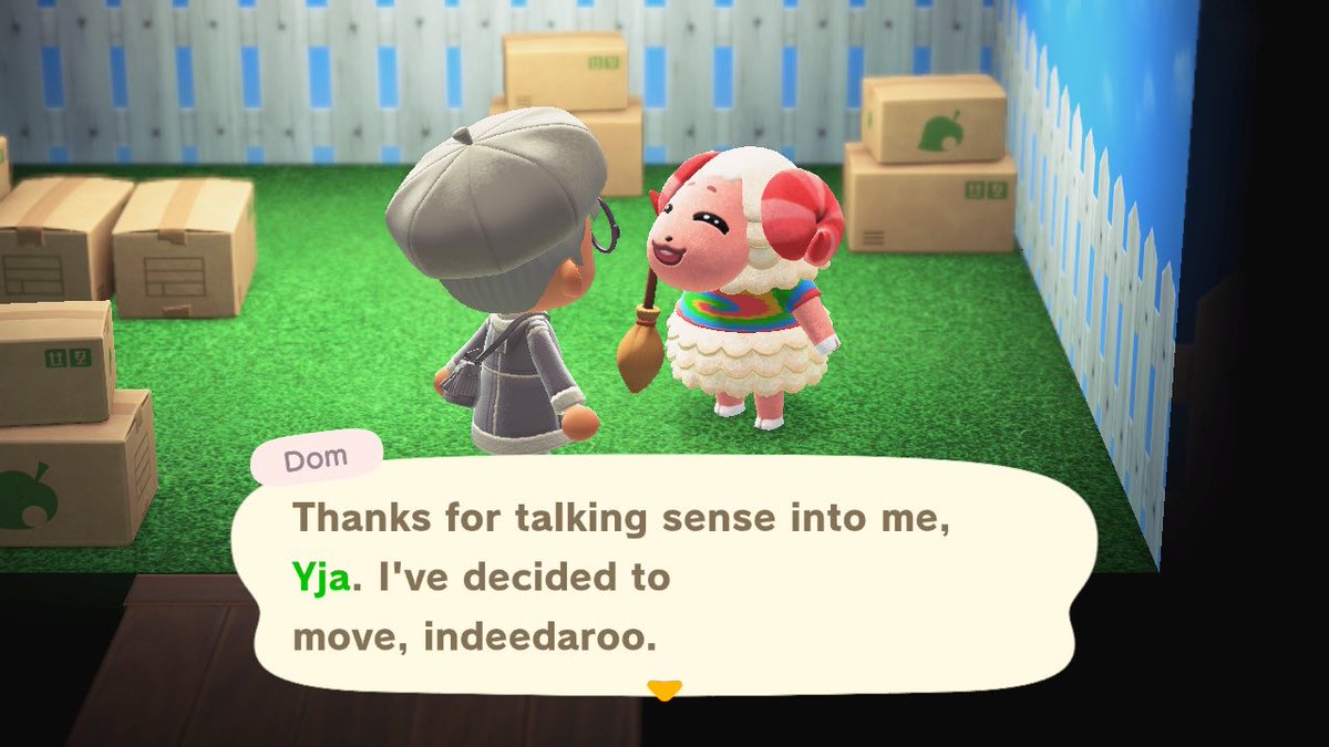 probsysabel's tweet photo. i have an ungifted dom in boxes! :’) he’s free to a good home, and looking to rehome him within the next hour or so! ☺️ #ACNH #AnimalCrossing #AnimalCrossingNewHorizons #ACNHinboxes #villagerinboxes #acnhvillagertrade https://t.co/3l9bVojGcs
