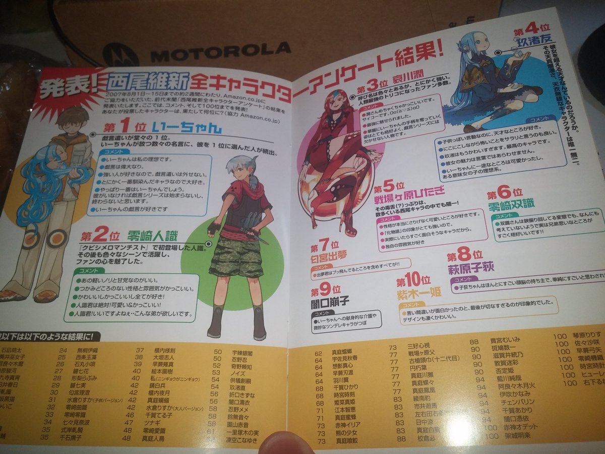 Noyashiki Package 1 Postcards Hitoshiki And Two Bookmarks The Postcards Are Of The Ningen Knock Bunko Back Cover And A Coloured Panel Of Hitoshiki In The Ningen Knock Manga