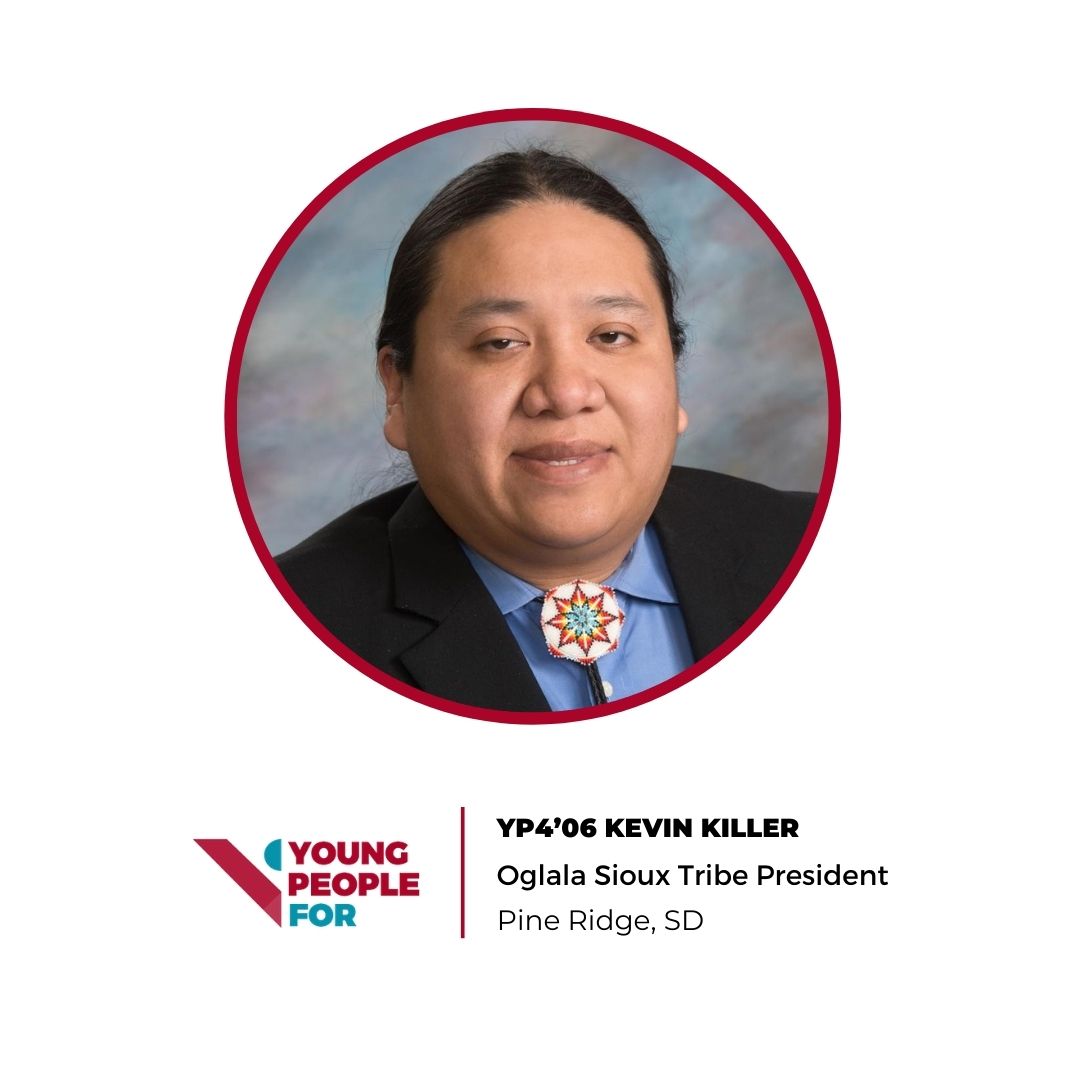 YP4's tweet photo. Letβs celebrate our YP4 fam! Way to go YP4β06 Kevin Killer @kevinck04! Congratulations on being elected to serve as President of Oglala Sioux Tribe in #SouthDakota! πππΎ #YP4AlumniHighlights #YP4FamInAction https://t.co/bKK9S3pMBA
