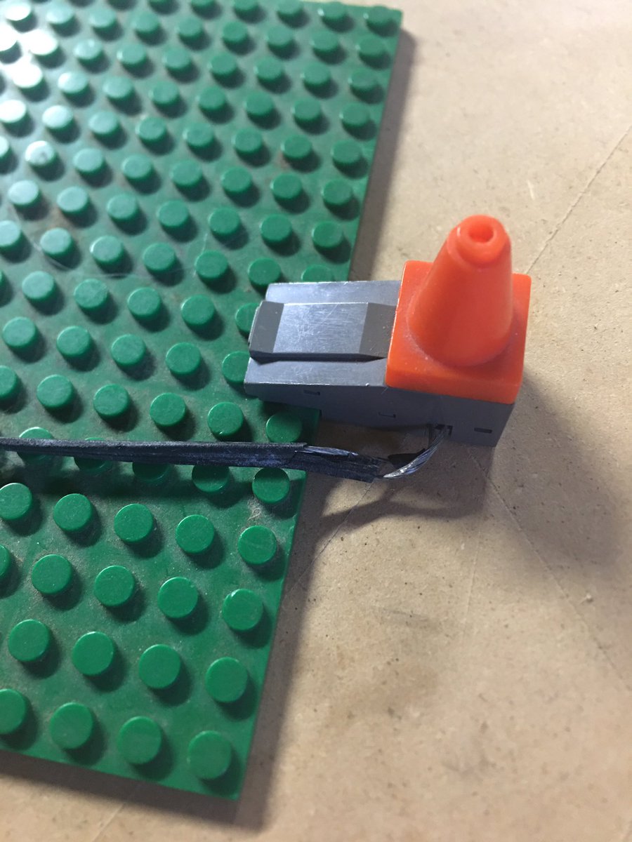 Need a little help from the community on how to repair my old  #Lego   train set from a kid. The insulation in the wire has gotten old and is falling off. Normally I would take it apart and replace the wire but I don’t think it’s an option.