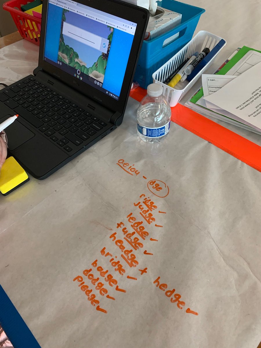 Taking notes during a Lexia lesson.  What a clever idea!