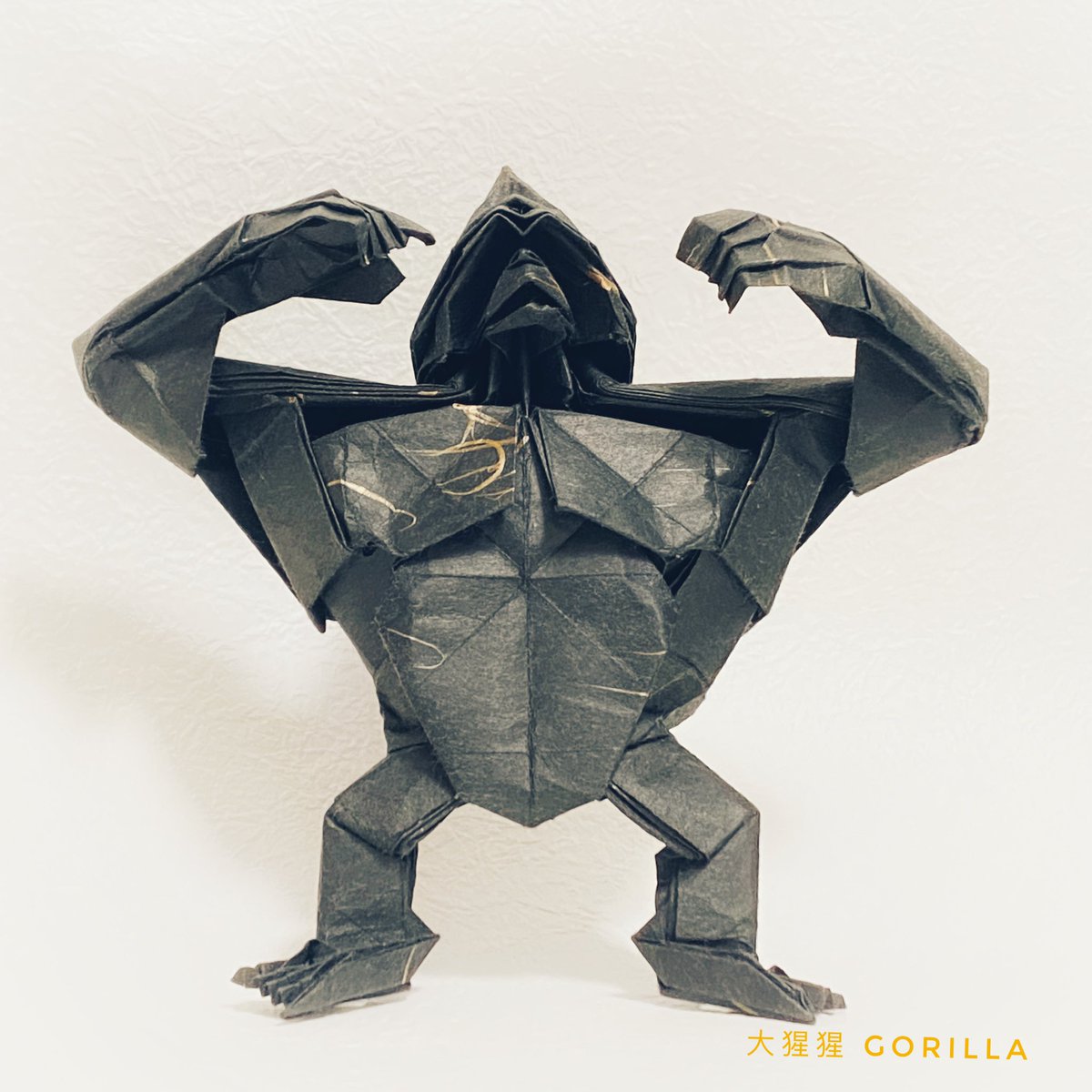 #gorilla 
Gorilla🦍 Kyohei Katsuta 
Uncut Squared Paper 50cm x 50cm 雲龍和紙

#origami #摺紙 #摺紙藝術 #折り紙 #折り紙アート #折り紙リース #折り紙作品 #origamichallenge #origamicharacter #origamipeople #origamianimal #katsutakyohei #kyoheikatsuta