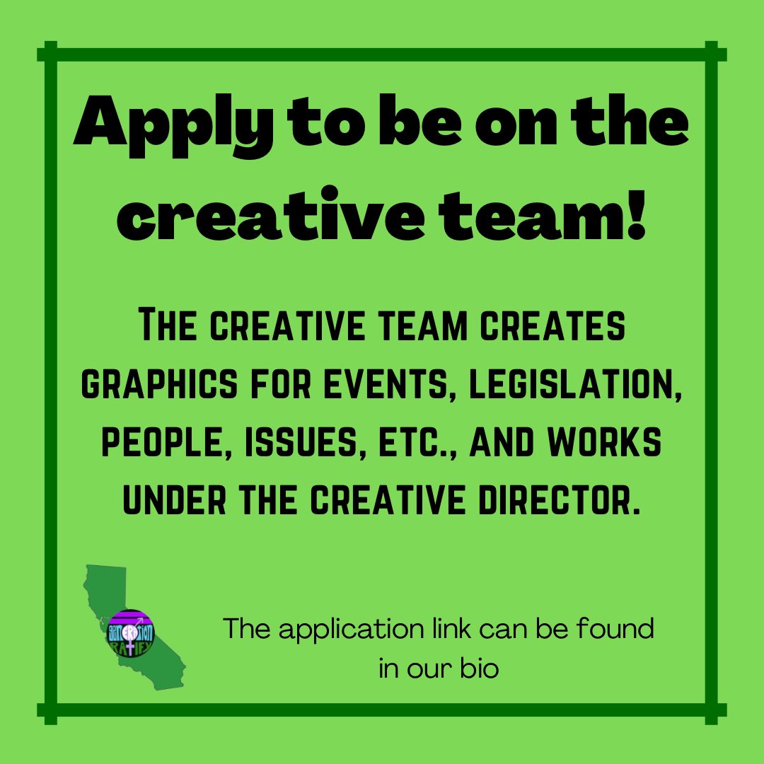 Do you love creating graphics for various things? Consider joining our creative team by applying via the link in our bio!