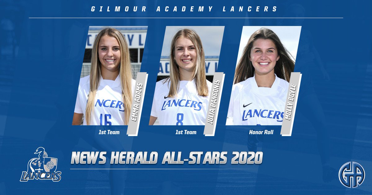 Gilmour Athletics (@galancerad) on Twitter photo Congrats to <a href="/GALancerGSoccer/">GA Girls Soccer</a> who had three members of their program named as NH All-Stars! Emma Adams and Julia Pangonis 1st team; Molly Boyle honor roll. #GoGA Congrats to <a href="/GALancerGSoccer/">GA Girls Soccer</a> who had three members of their program named as NH All-Stars! Emma Adams and Julia Pangonis 1st team; Molly Boyle honor roll. #GoGA