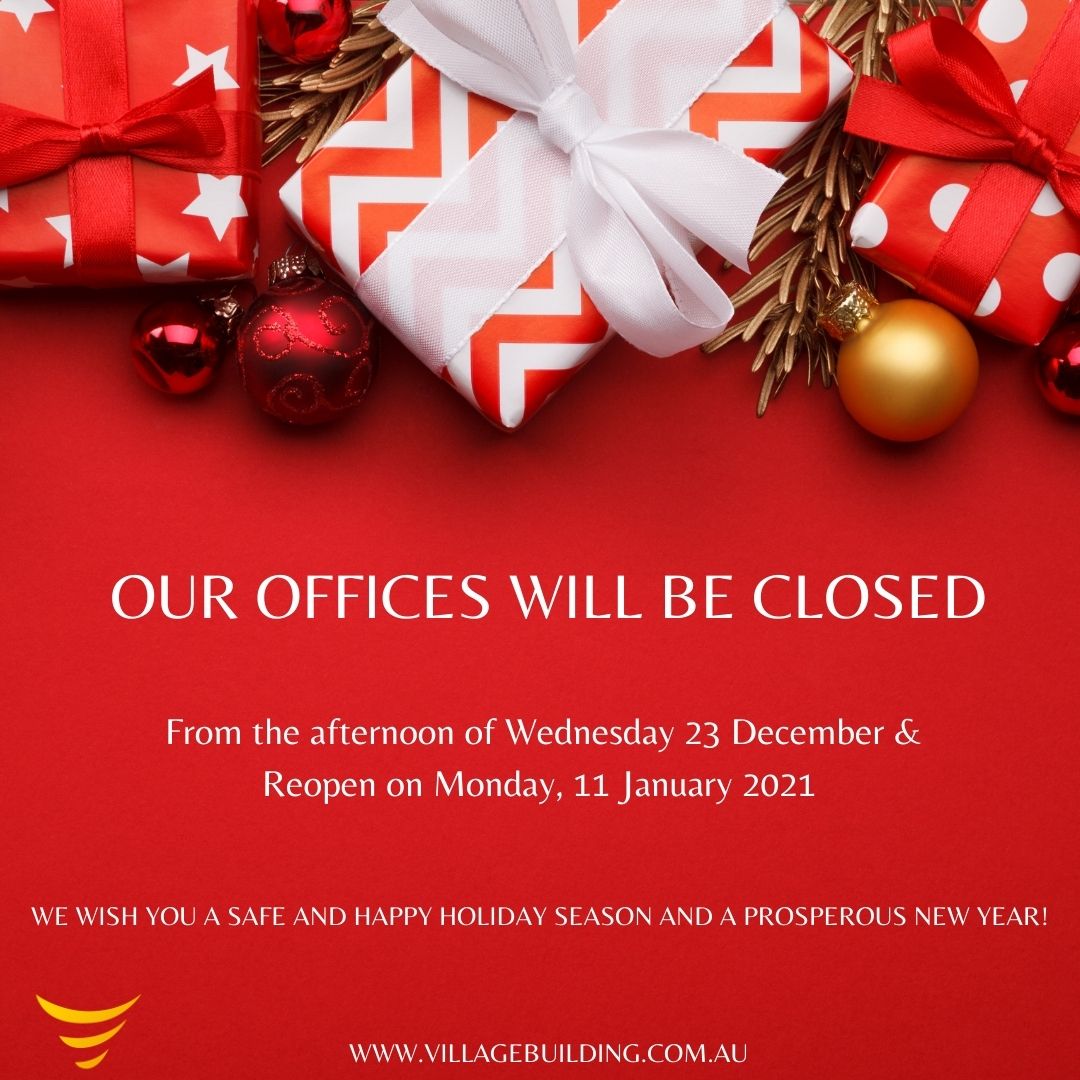 VillageBuilding's tweet image. Our office will be closed for the holidays from lunch time tomorrow to reopen on 11 January 2021.