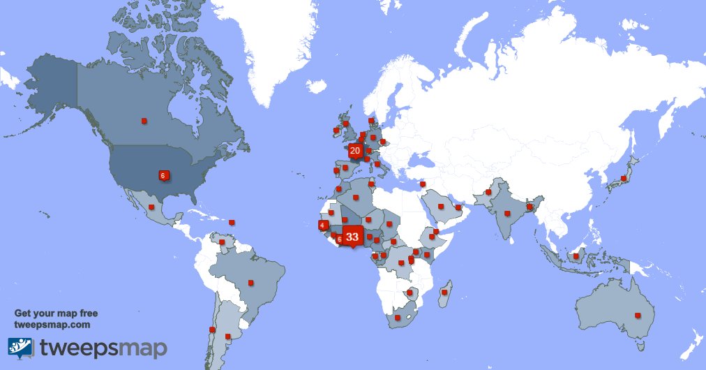 Merci beaucoup à mes 5 nouveaux abonnés qui vivent en: France, et plus la semaine dernière. tweepsmap.com/!nativ_IS