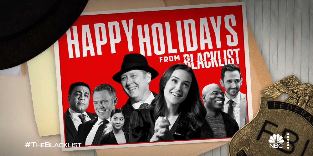 NBCBlacklist's tweet image. All we want for Christmas is everyone on #TheBlacklist. 

Happy holidays from the task force.