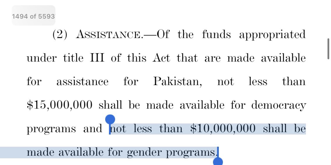 RepThomasMassie's tweet photo. I predict the day our country’s finances collapse, we will still be funding “gender programs in Pakistan.” Tonight’s COVID relief/stimulus bill has no less than $10 million for said programs attached to it. https://t.co/0WMTeckdBN