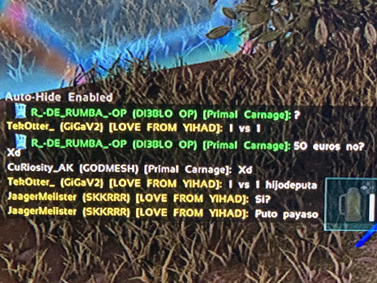 biyiXD's tweet photo. @ComplexMinded @survivetheark Hello, I’m a PlayStation 4 player . Every single day that I’m in my server, this tribe keeps spamming racist and homophobic insults on global chat directed towards my tribe and myself. Can you guys please do something about these certain players? https://t.co/zhQuN5nBXQ