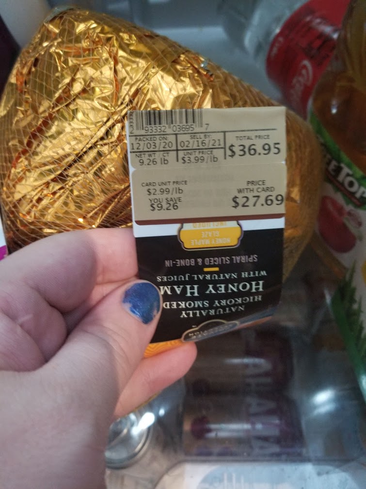 Lacinis's tweet photo. @instacart @Fred_Meyer
~60% markup for this ham?  That's some damn bullshit. https://t.co/gmpYeVXVAQ