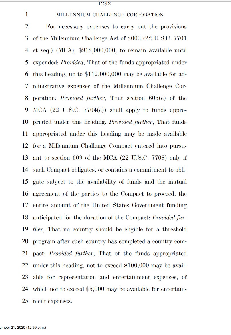 Wtf is the Millennium Challenge Corporation and why do they get a billion dollars?