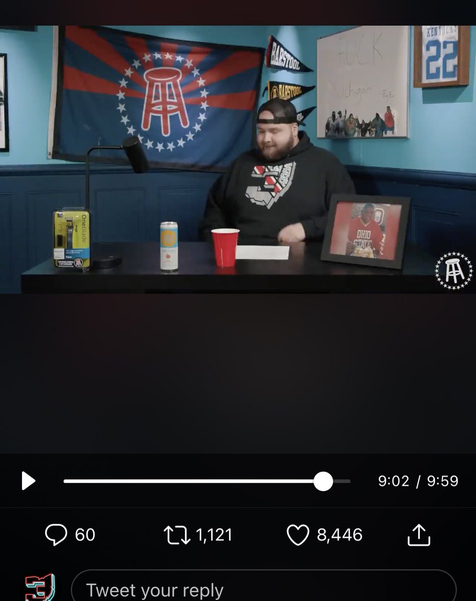 threesabovehigh's tweet photo. You damn right our bar made it on @barstoolsports year in review. Thanks @DoubleVodkaDon for always reppin the brand. 
@BarstoolOSU https://t.co/NcWnQQOBty