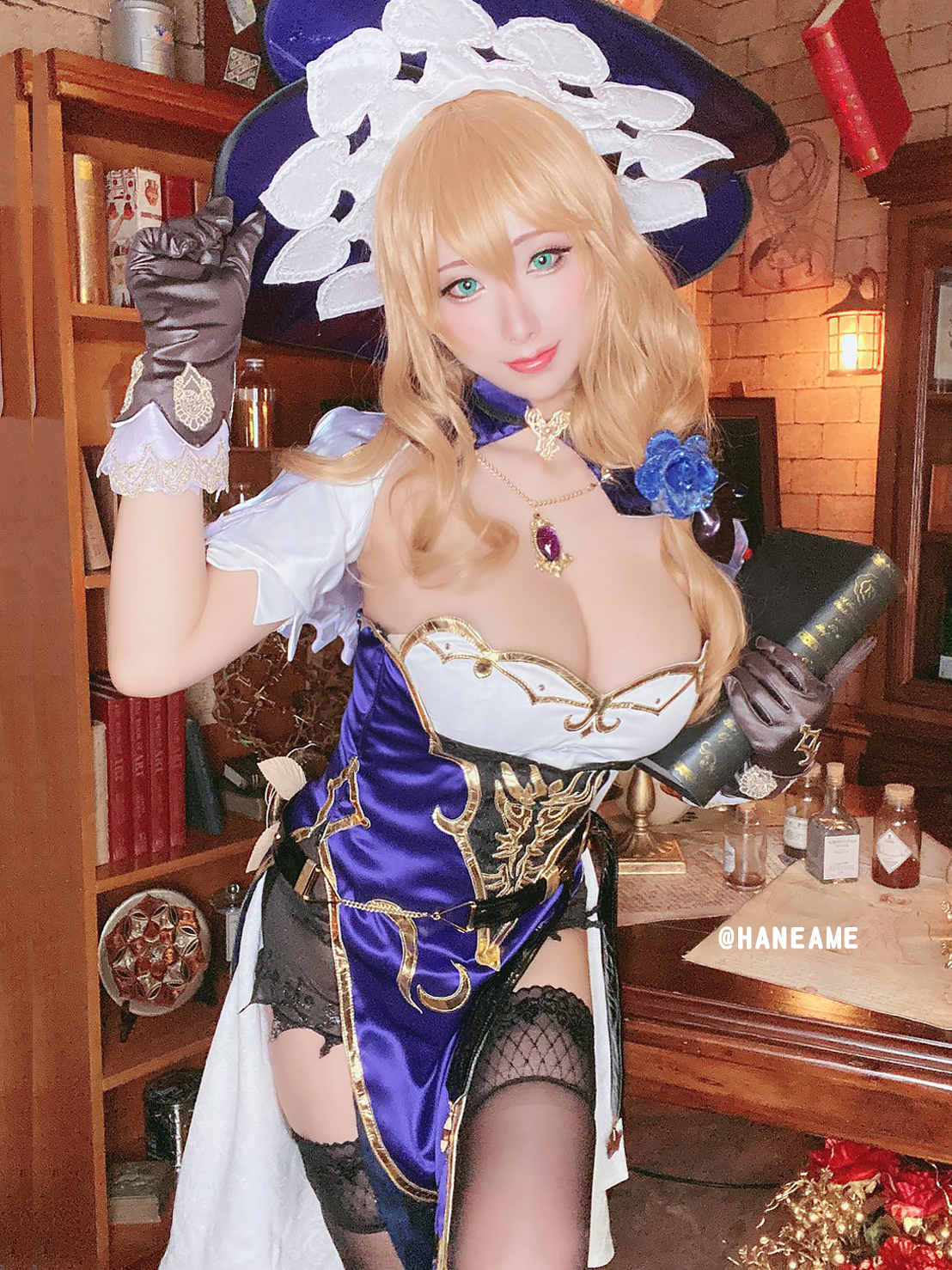 画像,Genshin Impact Lisa リサ cosplay「アラ、アラ、迷子ですか？」 綺麗な衣装が大好きです(✪ω✪)🔮セットをゲット  https://t…