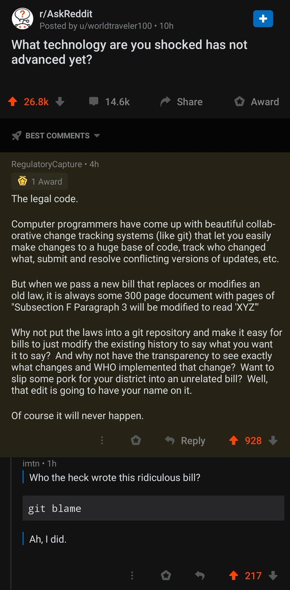 Well, this `git blame` is probs on the politicians and not the lawyers.