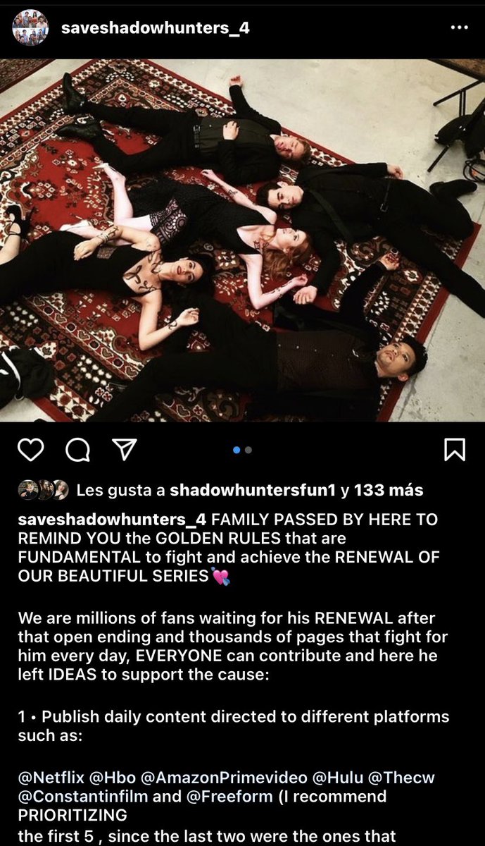 shadowsallop's tweet photo. This is a bit of what I've been doing in Insta✨.Please apply it here as well,WE BREAK NOTIFICATIONS FROM:@netflix @NetflixLifee @ConstantinFilm @HBO @FreeformTV @TheCW @PrimeVideo through quoted tweets and tagging in your posts PLS🙏🏻#saveshadowhunters #justiceforclace https://t.co/QB43jARKsU