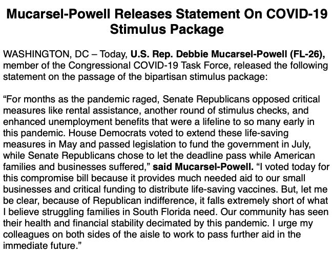 Rep. Debbie Mucarsel-Powell tweet media