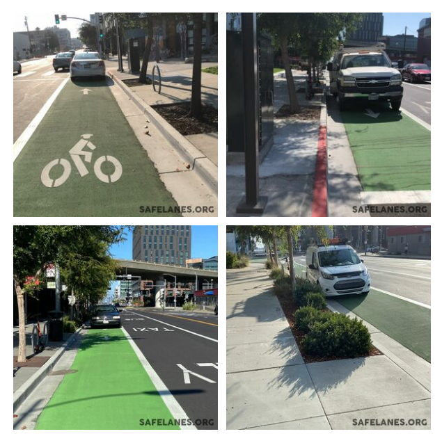 I wonder how many reports are necessary before the SFMTA decides that they need to make changes? These photos do not show a safe bike lane. Is the concern that stopping drivers from parking in the bike lane will force them to park in the bus lane? 3/